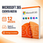 Microsoft 365 (Cuenta) - Licencia Por 1 Año - 5 PCs