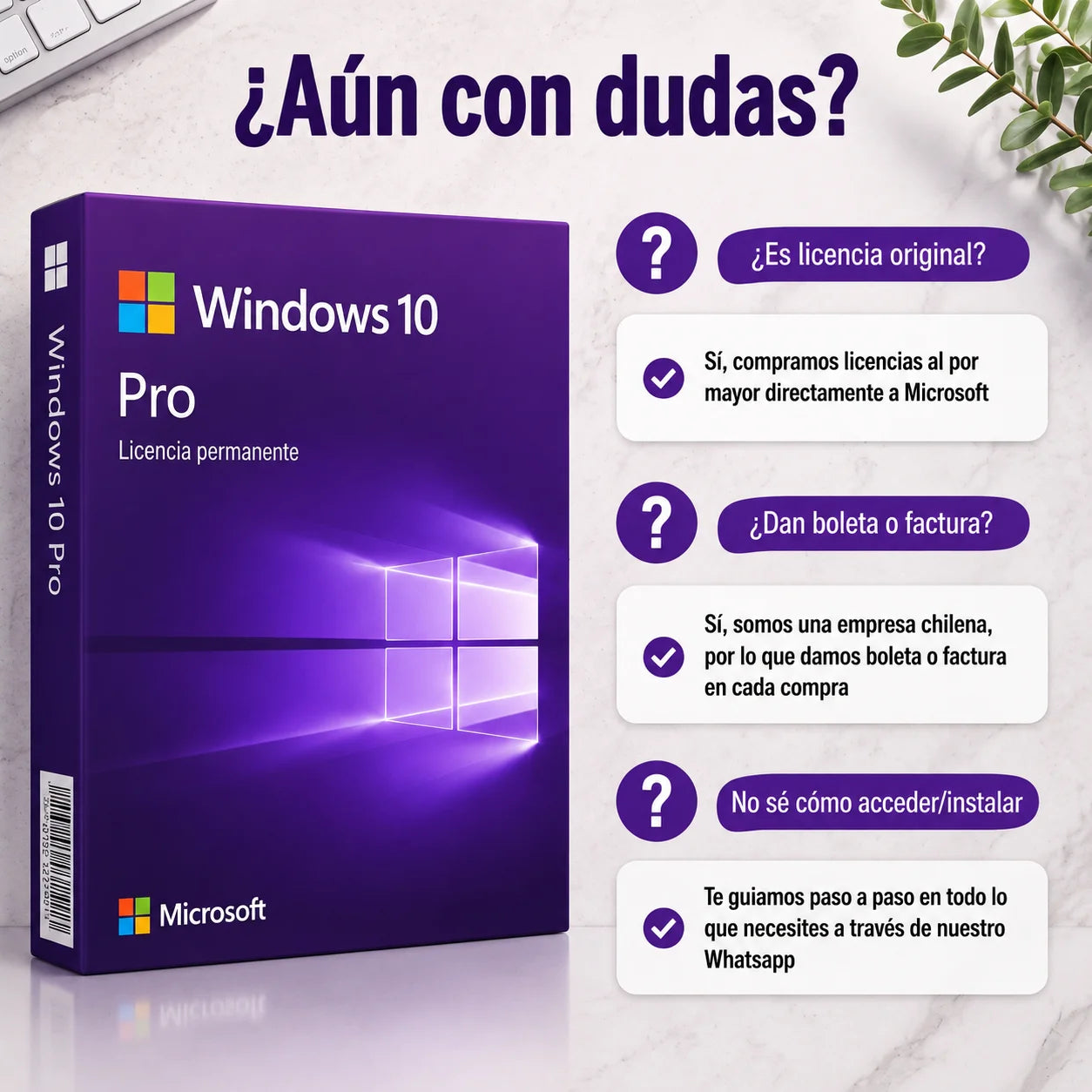Windows 10 Pro - Original y Licencia Vitalicia